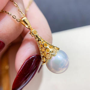 Pendentif en argent S925, accessoire DIY, support vide, boucle de cache-cernes avec boule de 11-15 mm, étui à bijoux 31056 - Product Image 2