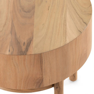 Wooden Side Table Eco Friendly Solid Wood End Table Handmade Furniture Sustainable Design Modern Dining Living Room Bedroom - Product Image 4