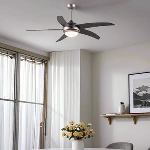 Ventilador de Techo Negro BLDC con Lámpara, 5 Aspas de ABS, Moderno, con Luz y Control Remoto, Venta al Por Mayor de Fábrica - Product Image 6