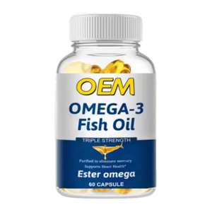 Groothandel OEM Private Label Volwassenen Natuurlijke <span class=keywords><strong>Omega</strong></span> <span class=keywords><strong>3</strong></span> Visolie 1000mg Softgel Capsules Hartgezondheid Immuunsysteem Ondersteuning 60 Capsules - Product Image 1