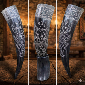 M.I.G. Soporte para Cuerno Vikingo EXPORTS - Ecológico, Desechable, de Cuerno de Búfalo, Estilo Americano, Gran Capacidad para Fiestas en Casa - Product Image 6