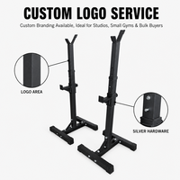 Support de Squat Pliable en Acier Réglable avec Supports de Bench Press pour Barre et Support Portable pour Haltères pour la Sécurité en Musculation