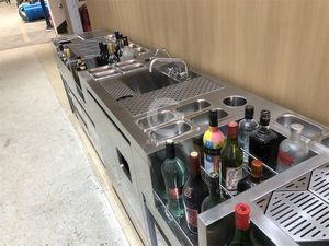 Estación de Bar Móvil para Cócteles y Aperitivos, de Acero Inoxidable, Eléctrica - Product Image 6