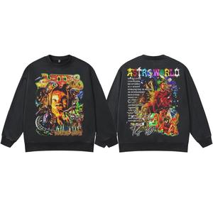 Sweat-shirt personnalisable <span class=keywords><strong>style</strong></span> <span class=keywords><strong>Travis</strong></span> <span class=keywords><strong>Scott</strong></span>, coupe ajustée, automne-hiver, rétro américain, épais, épaules tombantes, unisexe, pour couple - Product Image 3