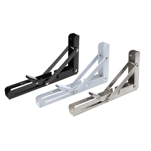 Support d'étagère triangulaire suspendu en acier inoxydable, pliable et stable, pour quincaillerie de mobilier - Product Image 4