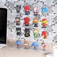 Boîte de présentation multicouche en acrylique pour figurines Pop Mart, vitrine transparente anti-poussière avec marches pour figurines de collection
