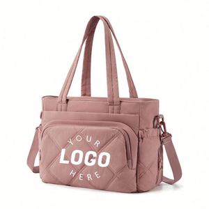 Sac fourre-tout matelassé personnalisé de grande taille pour femme, en toile, multi-poches, isotherme pour le stockage des aliments - Product Image 1