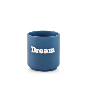 Tasse en céramique bleue Dream Writing, capacité 200Cc - Product Image 1
