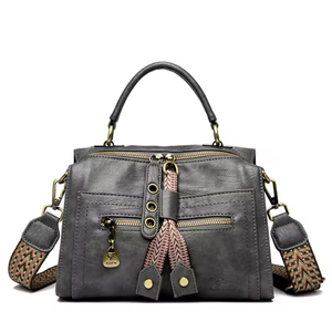 Sac bandoulière en cuir artificiel de créateur, nouveau sac fourre-tout de luxe imperméable à plusieurs compartiments zippés - Product Image 1