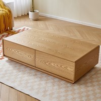 Table basse moderne de luxe minimaliste en bois avec tiroir, ensemble de meubles de salon, vente directe