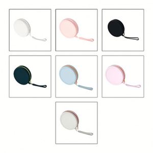 Mini porte-monnaie pour femmes et filles, en silicone blanc rond avec fermeture à glissière, élégant porte-monnaie - Product Image 5
