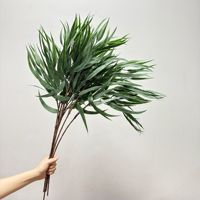Feuilles d'eucalyptus artificielles de haute qualité L-R200, style forêt, pour la décoration de scènes de mariage et les bouquets de mariée
