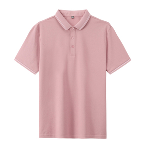 Polo en coton mercerisé 190g à manches courtes pour homme, avec logo personnalisé en fil doré, motif uni tendance, vente en gros - Product Image 4