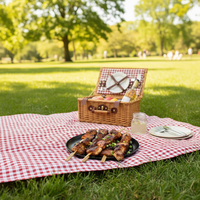 Brochettes en bambou Teppo de qualité supérieure pour l'exportation, pics plats naturels, marque personnalisée, écologiques, jetables, biodégradables, pour barbecue