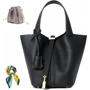 Sac cabas minimaliste pour femme, couleur unie, en microfibre, cuir synthétique, fermeture à fermoir, toutes saisons, usage quotidien - Product Image 6