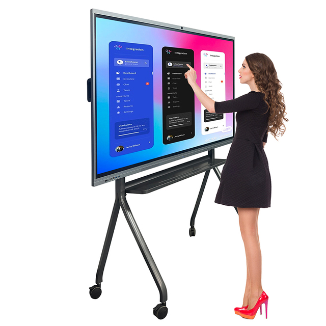 75 85 Inch 4k Anti Glare Glass Interactive Whiteboard Smart Tv for Conference and Class