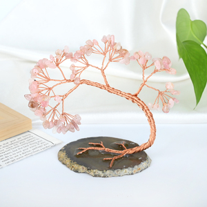 Wholesale Natural Crystal Chips Rose Quartz Gemstone Gravel 7 Chakra Crystal <b>Tree</b> - Product Image 2