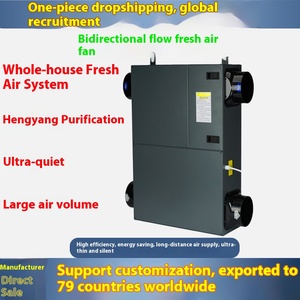 Máquina de Ventilación de Aire Fresco Comercial con Intercambiador de Calor Total Integrado, Purificador de Flujo Bidireccional Silencioso para Ascensores - Product Image 4