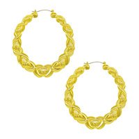 Boucles d'oreilles personnalisées en acier inoxydable plaqué or pour femmes, idéales pour le dropshipping