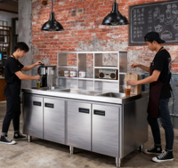 Mobile Shot Mini pernikahan koktail De Retro bar Stasiun Stainless