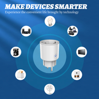 Prise intelligente SIXWGH avec moniteur de puissance, TUYA WiFi 16A 3840W, prise robuste, commande vocale Alexa Google Home