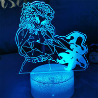 Lámpara Nocturna LED 3D de Anime, Decoración para Habitación de Jugadores, Luz Nocturna de Anime, Decoración para Dormitorio, Proyección de Galaxia, Cielo Estrellado