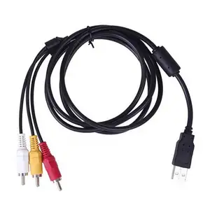 חדש 1.5 מ 'usb כדי Rca כבל USB 2.0 זכר כדי 3 rca זכר קוטר סטריאו אודיו וידאו כבל מתאם טלוויזיה תיל א/v מתאם טלוויזיה