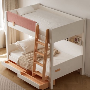 <span class=keywords><strong>Lit</strong></span> superposé en bois durable Rosegia pour enfants avec tiroirs coulissants et rangement - <span class=keywords><strong>Lit</strong></span> superposé écologique pour filles - Product Image 4