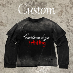 T-shirts pour hommes style streetwear personnalisé, motif 'Splashing Ink to Wash Disguise Two VibeT' - Product Image 1
