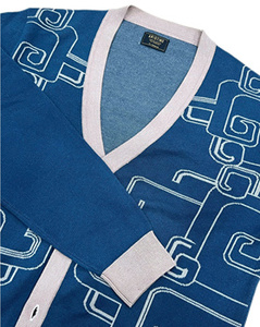 Diseño de manga regular Invierno Cuello en V Estilos Cuello Botón Detalle Unisex Moda Hilo de lana Longitud personalizada CARDIGAN - Product Image 4