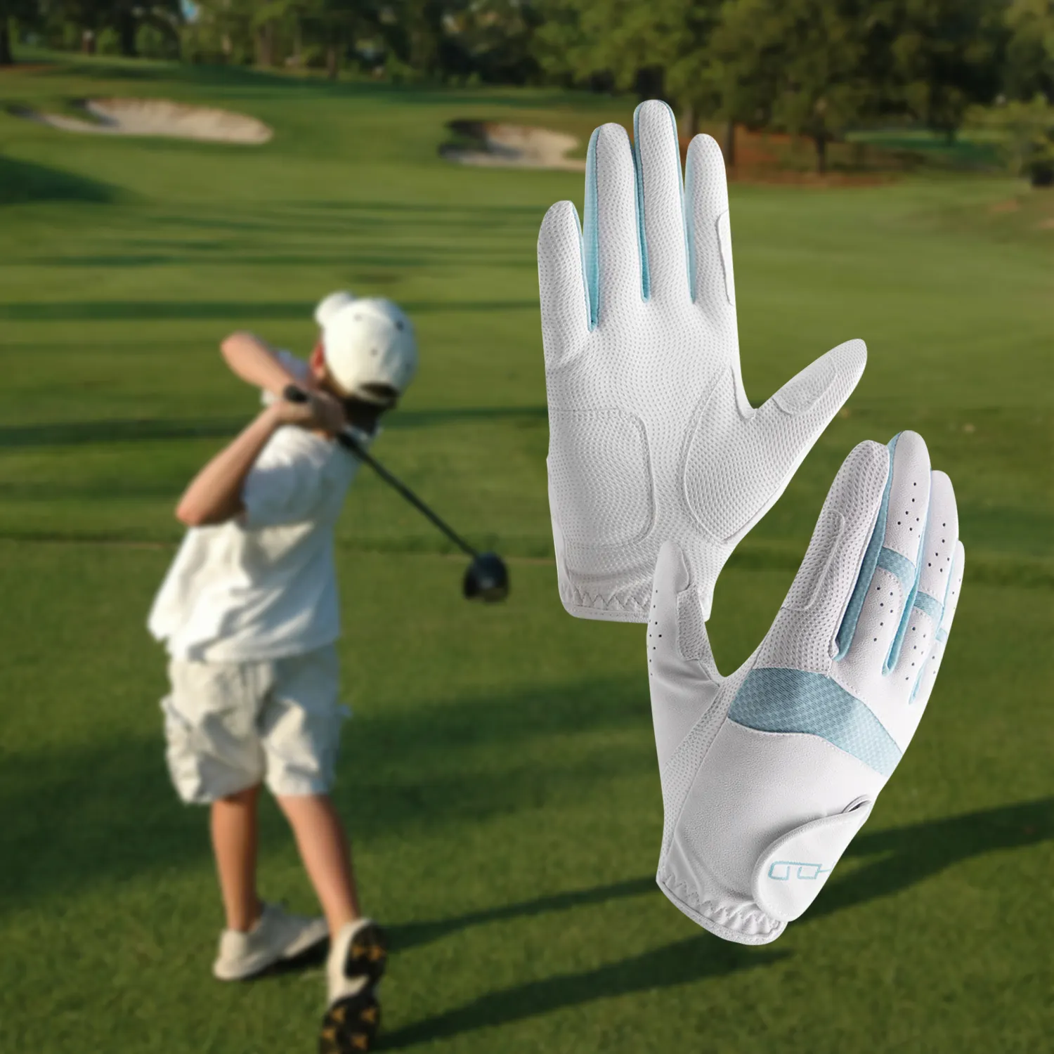 PRI Logo Custom Golf Gloves Full Fingers Anti Slip Grip Printed Colors PU Leather Left Only Kids Ladies Mens golf gloves