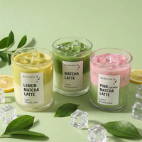 Zylindrisches Glasgefäß Handgegossene Gelee-Wachsmischung Party- und Heim-Duftkerze zur Stimmungsanregung Aromatherapie