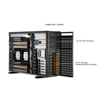 타워 워크스테이션 서버 SYS-741GE-TNRT 신제품 듀얼 소켓 E (LGA 4677) DDR5 2x 10GbE H100,L40,RTX A6000,RTX 6000 ADA,L40S,A100
