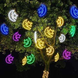 Weather Resistant Ip65 <b>Led</b> Moon <b>Lighting</b> Decoration Customized Colors For Ramadan Christmas Landscape Outdoor Celebrations - Product Image 6