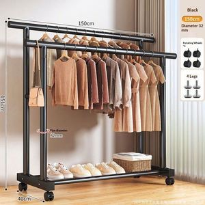 Organizador de Zapatos Multifuncional con Diseño de Gancho Lateral, Organizador Rodante <span class=keywords><strong>para</strong></span> Ahorrar Espacio, Soporte Independiente <span class=keywords><strong>para</strong></span> Guardar Ropa, Tendedero - Product Image 6