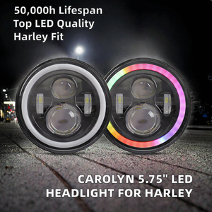 ไฟหน้า LED Carolyn ขนาด 5.75 นิ้ว สำหรับ Sportster 1200/883 Softail คุณภาพสูง ได้รับการรับรองมาตรฐาน CE อายุการใช้งาน 50,000 ชั่วโมง รับประกัน 1 ปี - Product Image 2