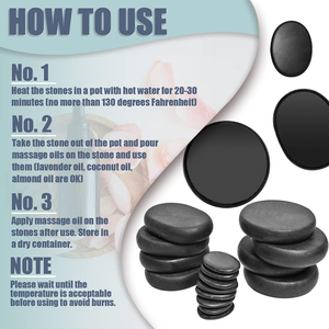 Paquete de 16 piezas de piedras energéticas para el hogar, Spa, masaje corporal, piedras calientes para masaje - Product Image 3