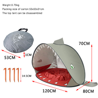 Tente de plage d'été imperméable à une couche pour enfants Playhouse piscine à balles hommes femmes bébés Protection solaire extérieure amusante petite maison