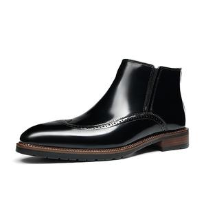 Nouvelle Tendance – Chaussures Homme en Cuir Véritable Brillant, Style Britannique Sportif Décontracté, à Enfiler, Légères, Antidérapantes et Respirantes pour l'Automne - Product Image 1