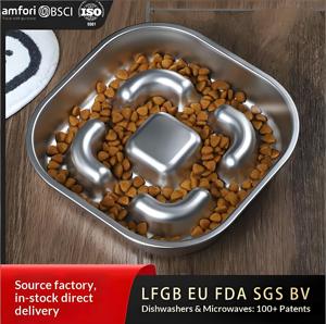 <span class=keywords><strong>Bol</strong></span> pour chien portable en acier inoxydable 304, anti-renversement, carré, étanche IPX8, pour grands chiens - Fournitures pour animaux de compagnie (nourriture et eau) - Product Image 6