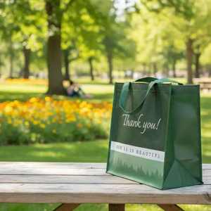 Bolsa de Mano Tejida de Polipropileno Reciclado Impresa Personalizada, Bolsa de Compras Reutilizable Impermeable, Bolsa de Supermercado No Tejida al por Mayor - Product Image 4