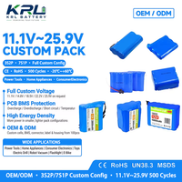 सीई रोएचएस प्रमाणित 18650 लिथियम बैटरी पैक 7.4V 2000mAh, पावर टूल्स के लिए पीसीबी बीएमएस के साथ, ओईएम/ओडीएम सुविधा