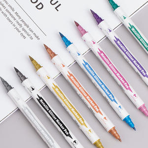 Hot Sale 24 Colors Double Head Fiber Tip Metallic Marker for <b>Writing</b> Painting Coloring Calligraphy - Product Image 3