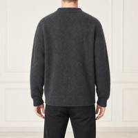 Pull en laine tricoté pour homme, fabricant de pulls tricotés, vente en gros, design personnalisé, logo, impression jacquard, nouvelle mode, luxe