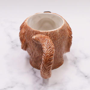 Taza de café de dolomita personalizada para perro, tazón pintado a mano, Animal - Product Image 4