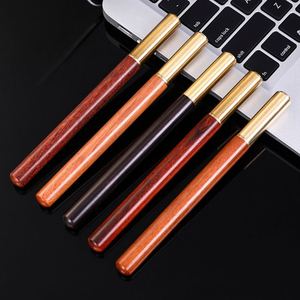 Bolígrafo de Madera Maciza de Sándalo Rojo y Latón, Diseño Exclusivo, Venta al Por Mayor de Fábrica, Bolígrafo de Gel Metálico, Bolígrafo Promocional Empresarial - Product Image 1