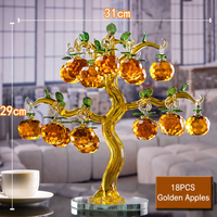 Kreative Kristall-Apfelbaum-Figur im Bonsai-Stil Künstliche Obstbaum-Skulptur Moderne Kunst Heimdekoration Großhandel Fabrikpreis