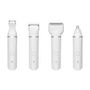 베스트 셀러 4 IN 1 키트 OEM 맞춤형 바디 헤어 트리머 여성용 충전식 공용 헤어 리무버 다리 겨드랑이 코