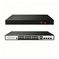 Switch PoE Gigabit géré 24 ports, ports PoE++ 90W, budget 500W, 4 uplinks combo Gigabit RJ45/SFP, 256 Gbit/s, gestion L2+