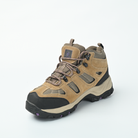 Chaussures de randonnée imperméables en cuir véritable pour hommes, à lacets, en toile et fourrure, pour l'escalade
